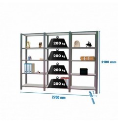 PACK OFFICLICK 5/400 METAL I+A+A ANTRACITA/GALVA