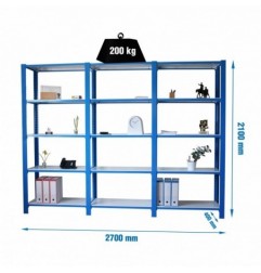 PACK OFFICLICK 5/400 METAL I+A+A AZUL/BLANCO