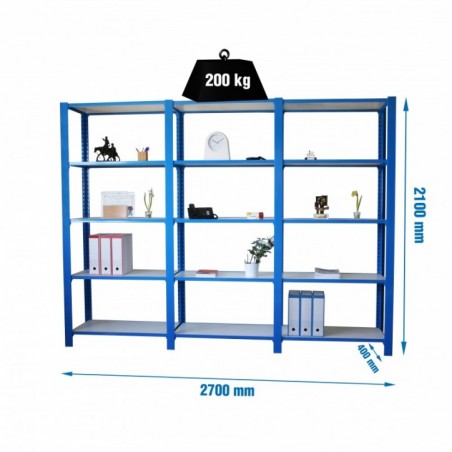 PACK OFFICLICK 5/400 WOOD I+A+A AZUL/BLANCO