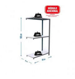 OFFICLICK 3/300 METAL A.M. GRIS/BLANCO