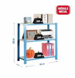 OFFICLICK 3/300 METAL I.M. AZUL/BLANCO