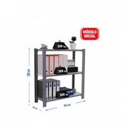 OFFICLICK 3/300 METAL I.M. GRIS/BLANCO