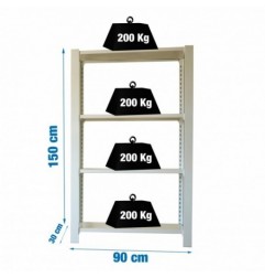 OFFICLICK 4/300 METAL I.M. BLANCO/BLANCO