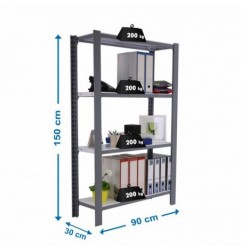 OFFICLICK 4/300 METAL I.M. GRIS/BLANCO