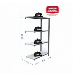 OFFICLICK 4/400 METAL A.M. GRIS/BLANCO