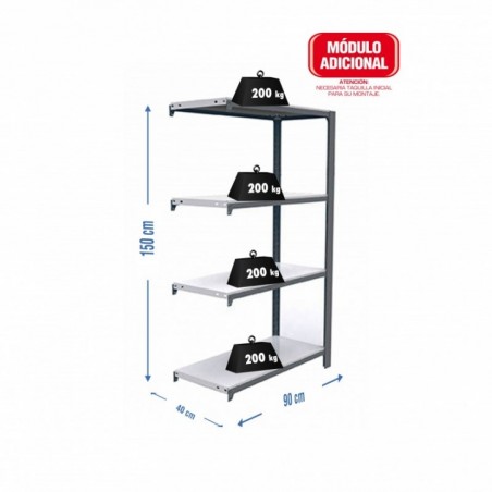 OFFICLICK 4/400 METAL A.M. GRIS/BLANCO