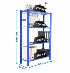 OFFICLICK 4/400 METAL I.M. AZUL/BLANCO