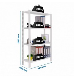 OFFICLICK 4/400 METAL I.M. BLANCO/BLANCO