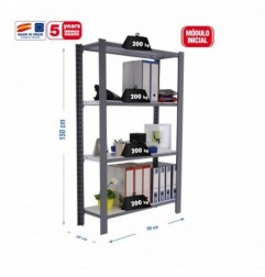 OFFICLICK 4/400 METAL I.M. GRIS/BLANCO