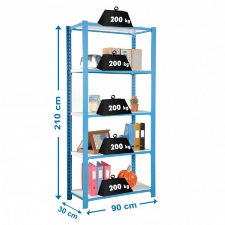 OFFICLICK 5/300 METAL I.M. AZUL/BLANCO