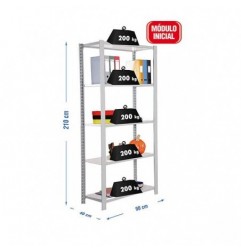 OFFICLICK 5/400 METAL I.M. GRIS/BLANCO
