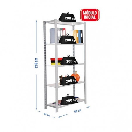 OFFICLICK 5/400 METAL I.M. GRIS/BLANCO