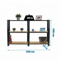 OFFICLICK 3/300 WOOD 1600 ANTRACI/OSB + TAPAS 1000