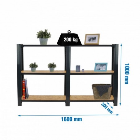 OFFICLICK 3/300 WOOD 1600 ANTRACI/OSB + TAPAS 1000
