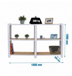 OFFICLICK 3/300 WOOD 1600 BLANCO/OSB + TAPAS 1000