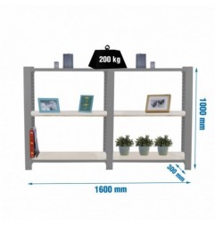 OFFICLICK 3/300 WOOD 1600 GRIS/OSB