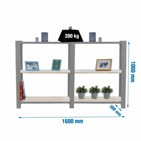 OFFICLICK 3/300 WOOD 1600 GRIS/OSB