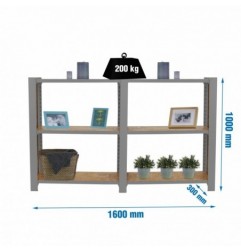OFFICLICK 3/300 WOOD 1600 GRIS/OSB + TAPAS 1000