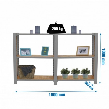 OFFICLICK 3/300 WOOD 1600 GRIS/OSB + TAPAS 1000