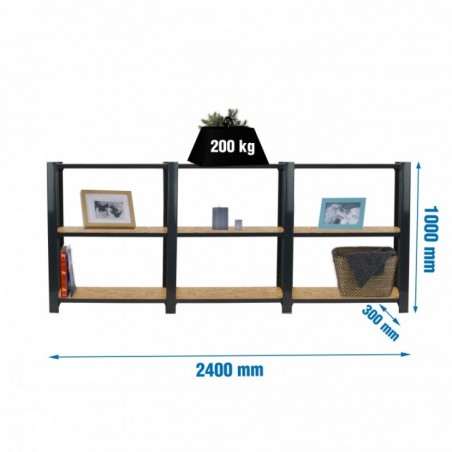 OFFICLICK 3/300 WOOD 2400 ANTRACITA/OSB
