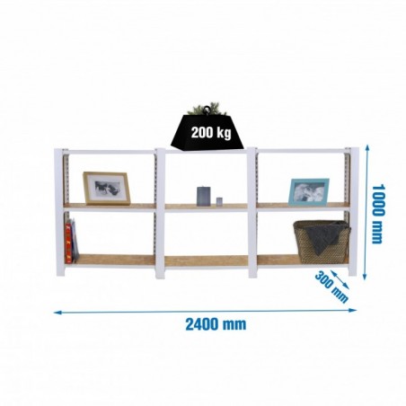 OFFICLICK 3/300 WOOD 2400 BLANCO/OSB + TAPAS 1000