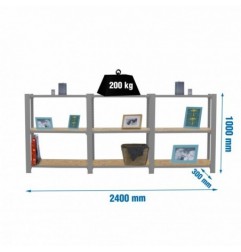 OFFICLICK 3/300 WOOD 2400 GRIS/OSB