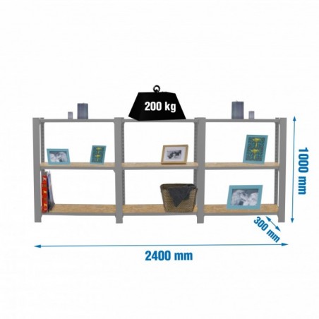 OFFICLICK 3/300 WOOD 2400 GRIS/OSB
