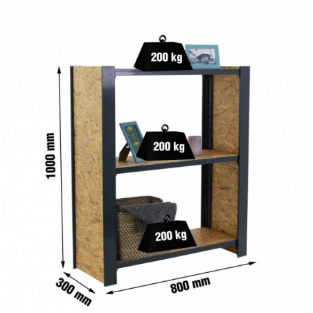OFFICLICK 3/300 WOOD 800 ANTRACI/OSB + TAPAS 1000