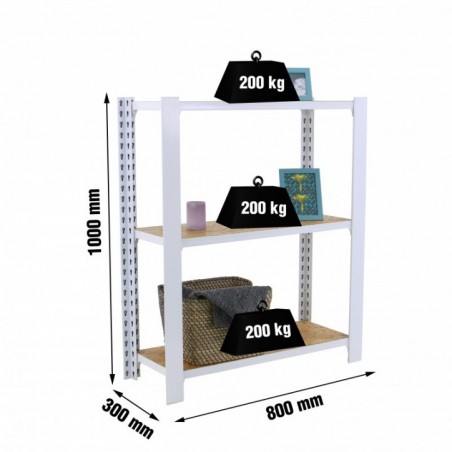 OFFICLICK 3/300 WOOD 800 BLANCO/OSB