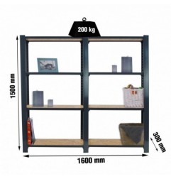 OFFICLICK 4/300 WOOD 1600 ANTRACITA/OSB