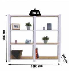 OFFICLICK 4/300 WOOD 1600 BLANCO/OSB
