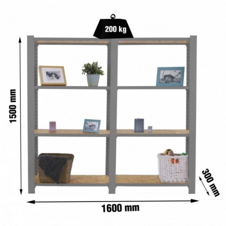 OFFICLICK 4/300 WOOD 1600 GRIS/OSB