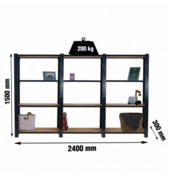 OFFICLICK 4/300 WOOD 2400 ANTRACI/OSB + TAPAS 1500
