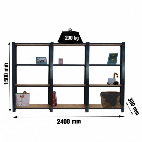 OFFICLICK 4/300 WOOD 2400 ANTRACI/OSB + TAPAS 1500