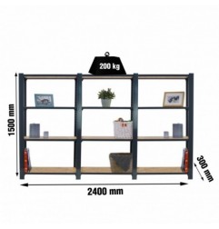 OFFICLICK 4/300 WOOD 2400 ANTRACITA/OSB