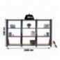 OFFICLICK 4/300 WOOD 2400 ANTRACITA/OSB