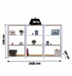 OFFICLICK 4/300 WOOD 2400 BLANCO/OSB