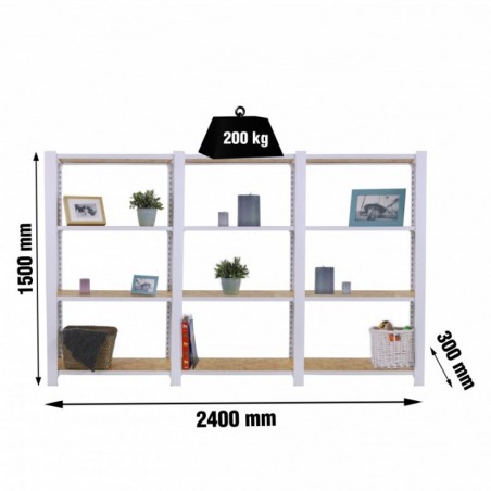 OFFICLICK 4/300 WOOD 2400 BLANCO/OSB
