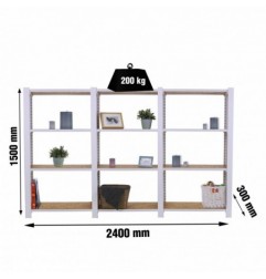 OFFICLICK 4/300 WOOD 2400 BLANCO/OSB + TAPAS 1500