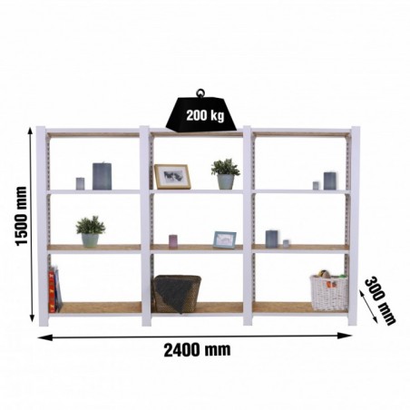 OFFICLICK 4/300 WOOD 2400 BLANCO/OSB + TAPAS 1500