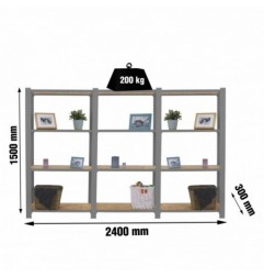 OFFICLICK 4/300 WOOD 2400 GRIS/OSB + TAPAS 1500
