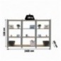 OFFICLICK 4/300 WOOD 2400 GRIS/OSB + TAPAS 1500