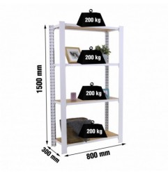 OFFICLICK 4/300 WOOD 800 BLANCO/OSB