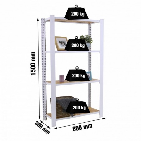 OFFICLICK 4/300 WOOD 800 BLANCO/OSB