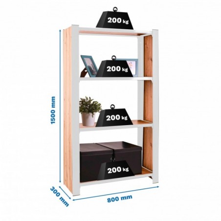 OFFICLICK 4/300 WOOD 800 BLANCO/ROBLE NODI