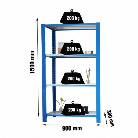 OFFICLICK 4/300 WOOD I.M. AZUL/BLANCO