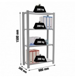 OFFICLICK 4/300 WOOD I.M. GRIS/BLANCO