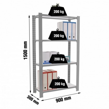 OFFICLICK 4/300 WOOD I.M. GRIS/BLANCO