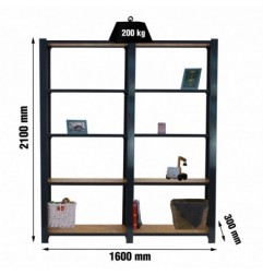 OFFICLICK 5/300 WOOD 1600 ANTRACI/OSB + TAPAS 2100