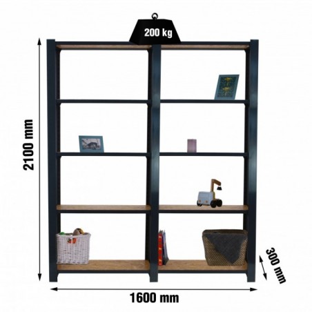 OFFICLICK 5/300 WOOD 1600 ANTRACI/OSB + TAPAS 2100